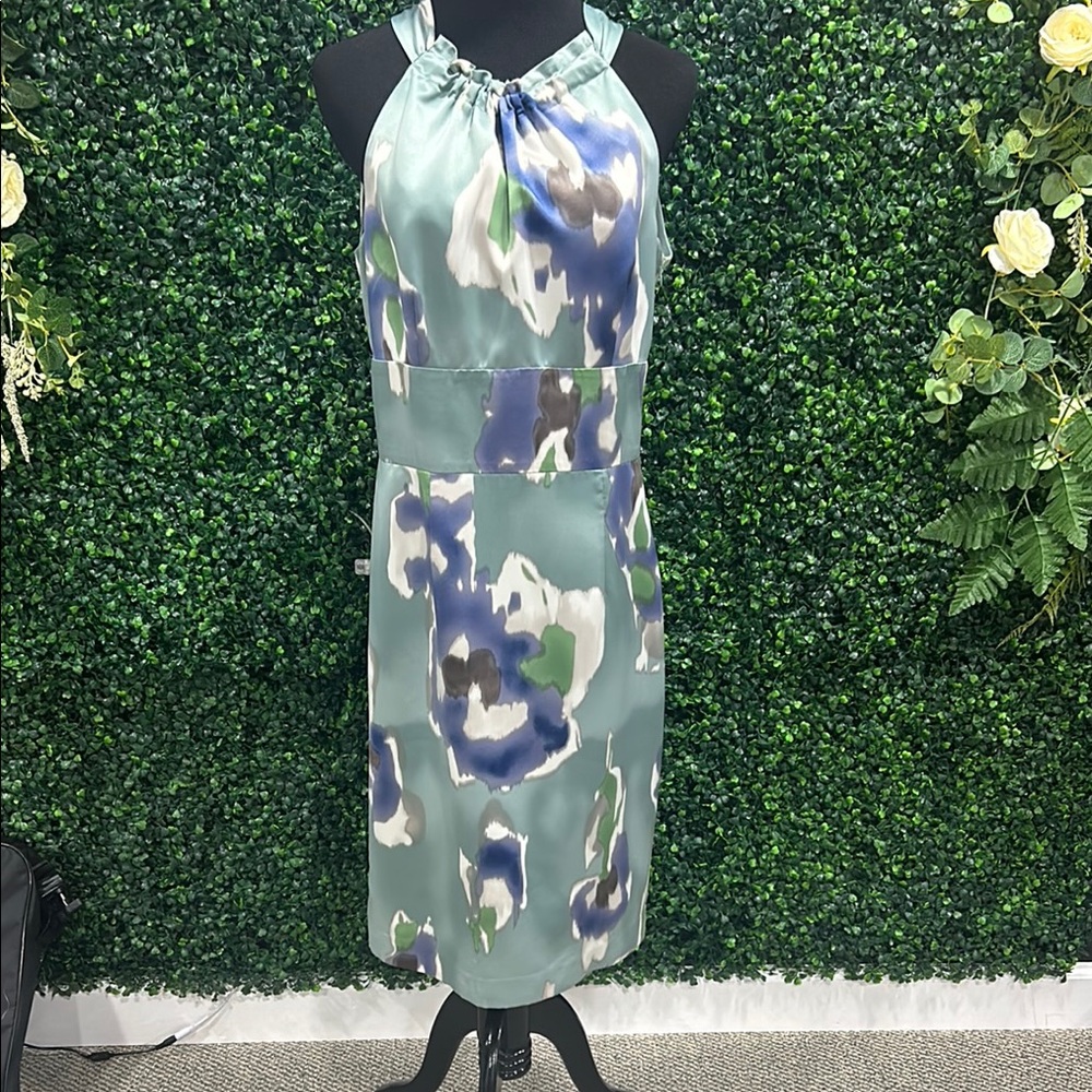 Elegant Green Floral Dress